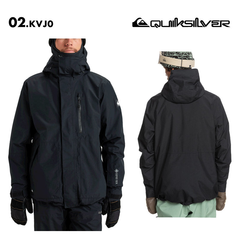 QUIKSILVER/クイックシルバー メンズ GORE-TEX スノージャケット MISSION GORE-TEX JK 2025-26SNOW EQYTJ03532 スノーウェア スノー スキー スノボ スノーボード ウインタースポーツ パウダースカート 連結用ループ パスポケット ゴーグルポケット 男性用