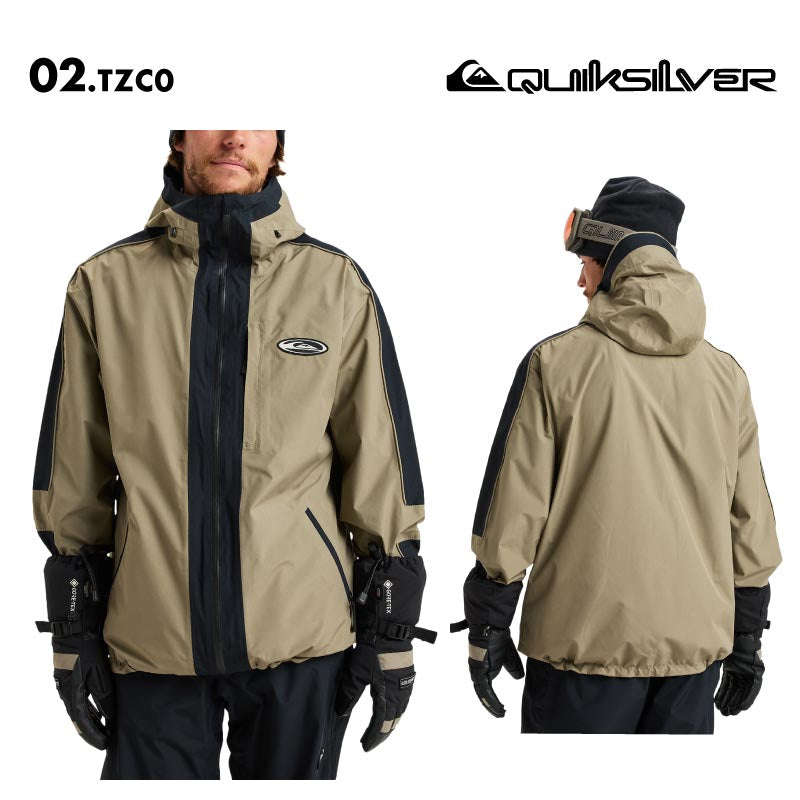 QUIKSILVER/クイックシルバー メンズ GORE-TEX スノージャケット HIGH ALTITUDE GORE-TEX JK 2025-26SNOW EQYTJ03494 スノーウェア スノー スキー スノボ スノーボード ウインタースポーツ パウダースカート 連結用ループ パスポケット ゴーグルポケット 男性用