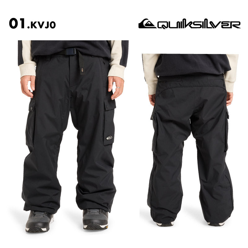 QUIKSILVER/クイックシルバー メンズ スノーパンツ SNOW DOWN CARGO PT 2025-26SNOW EQYTP03231 スノーウェア スノー スキー スノボ スノーボード ウインタースポーツ 連結用ループ ブーツゲイター カーゴポケット ベンチレーション 男性用