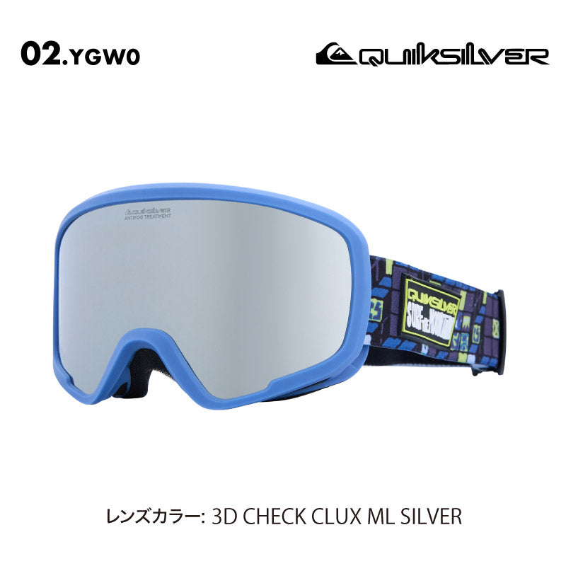 QUIKSILVER/クイックシルバー ジュニア ジュニア スノーゴーグル SHREDDER 2025-26SNOW EQBTG03025 スノボ スノーボード スキー スノーボード ウインタースポーツ UVカット くもり防止 キズ防止 ポーチ付き ジュニア 子供用 こども用 男の子用 女の子用