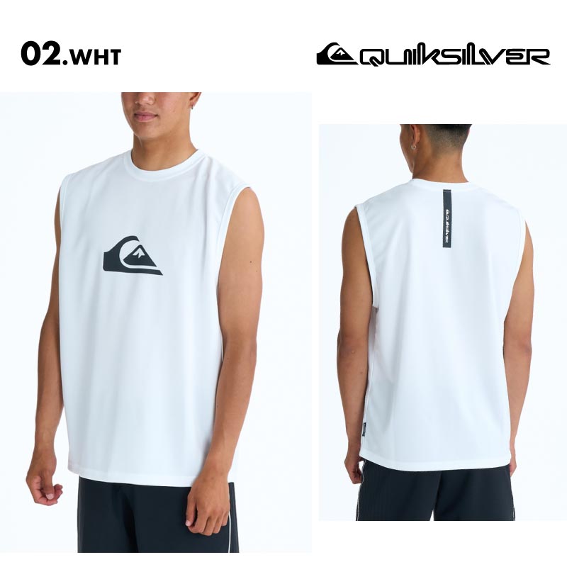 QUIKSILVER/クイックシルバー メンズ タンクトップ ラッシュガード COMP LOGO SL 26 SPRING QLY261025 ボード 水着 サーフィン 袖なし 海水浴 ビーチ 連結ループ シンプル 日焼け防止 ロゴ 男性用【メール便発送 26SS-01】