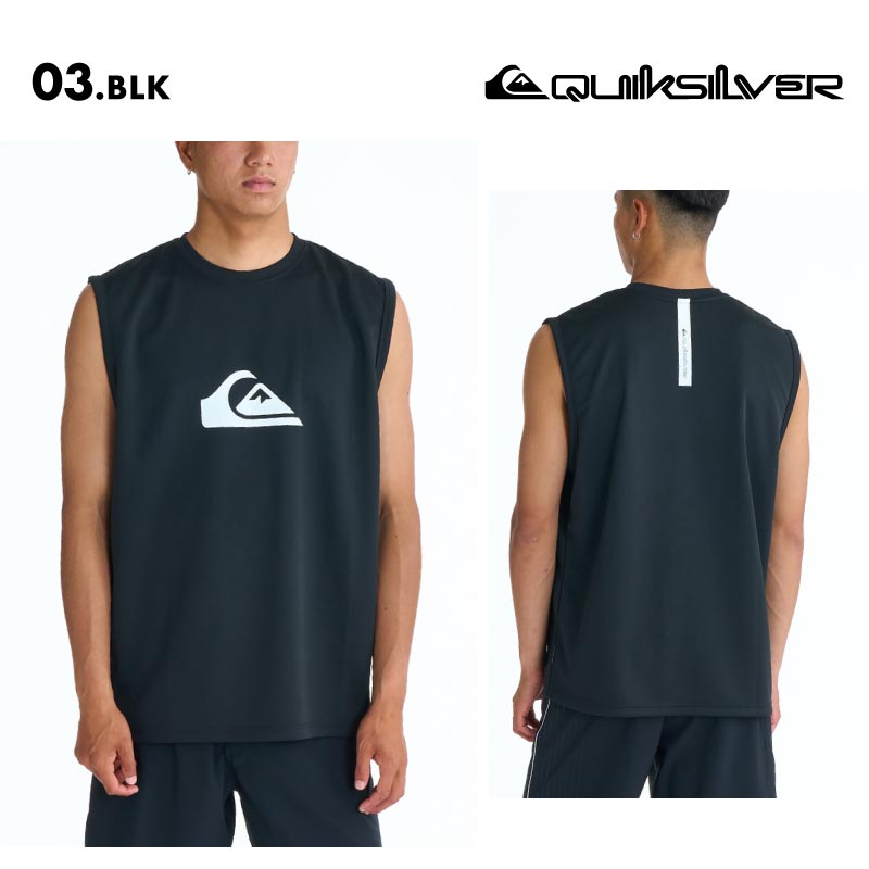 QUIKSILVER/クイックシルバー メンズ タンクトップ ラッシュガード COMP LOGO SL 26 SPRING QLY261025 ボード 水着 サーフィン 袖なし 海水浴 ビーチ 連結ループ シンプル 日焼け防止 ロゴ 男性用【メール便発送 26SS-01】