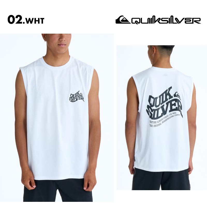QUIKSILVER/クイックシルバー メンズ タンクトップ ラッシュガード BEND LOGO SL 26 SPRING QLY261026 ボード 水着 サーフィン 袖なし 海水浴 ビーチ 連結ループ シンプル 日焼け防止 ロゴ 男性用【メール便発送 26SS-01】