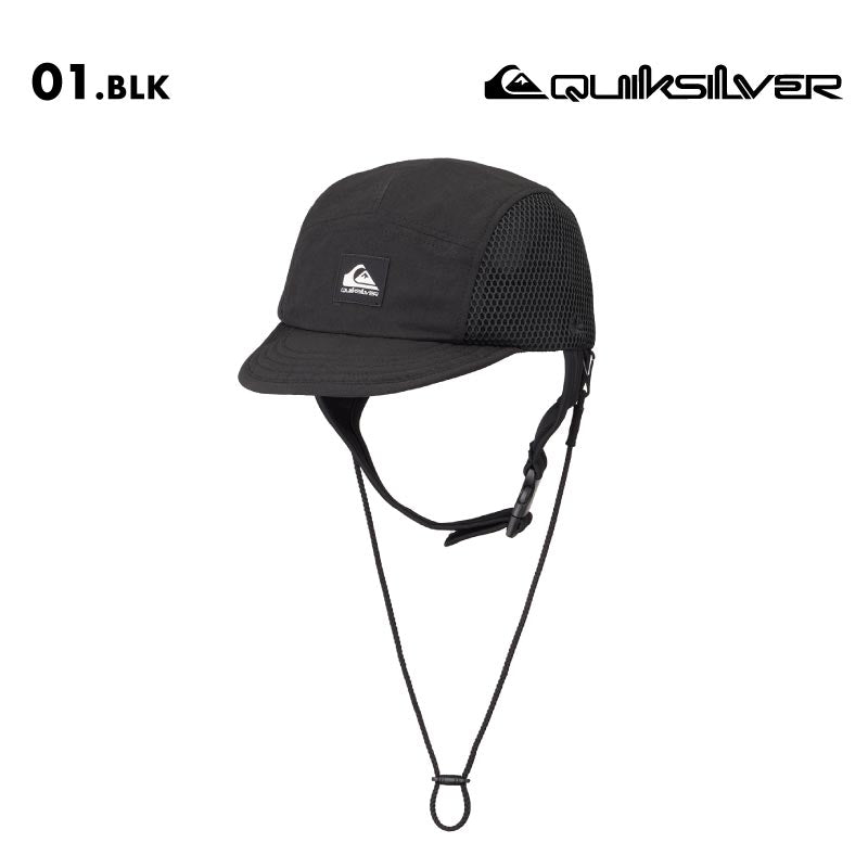 QUIKSILVER/クイックシルバー メンズ サーフキャップ WR UV WATER SURF CAP 2025 SPRING JP QSA251718 帽子 ぼうし 紫外線対策 UV対策 サイズ調整 あご紐付き シンプル メッシュ ループ紐付き アウトドア 男性用