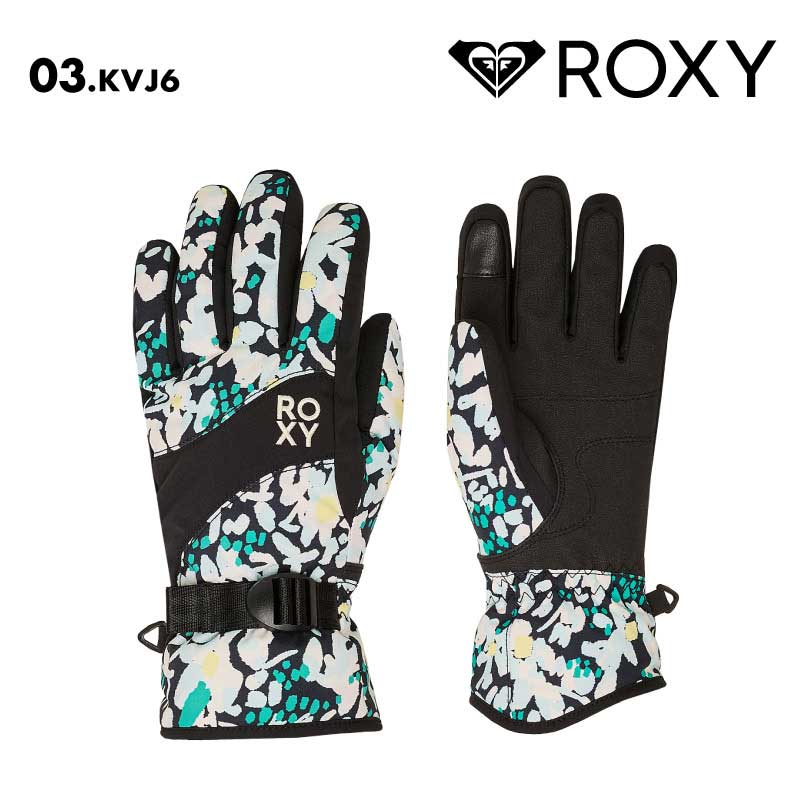 ROXY/ロキシー レディース 5指グローブ ROXY JETTY GLOVES 2025-26SNOW ERJHN03271 スノーグローブ 手袋 スノー スキー スノボ スノーボード 耐水 タッチパネル対応 防寒 ブランド 女性用