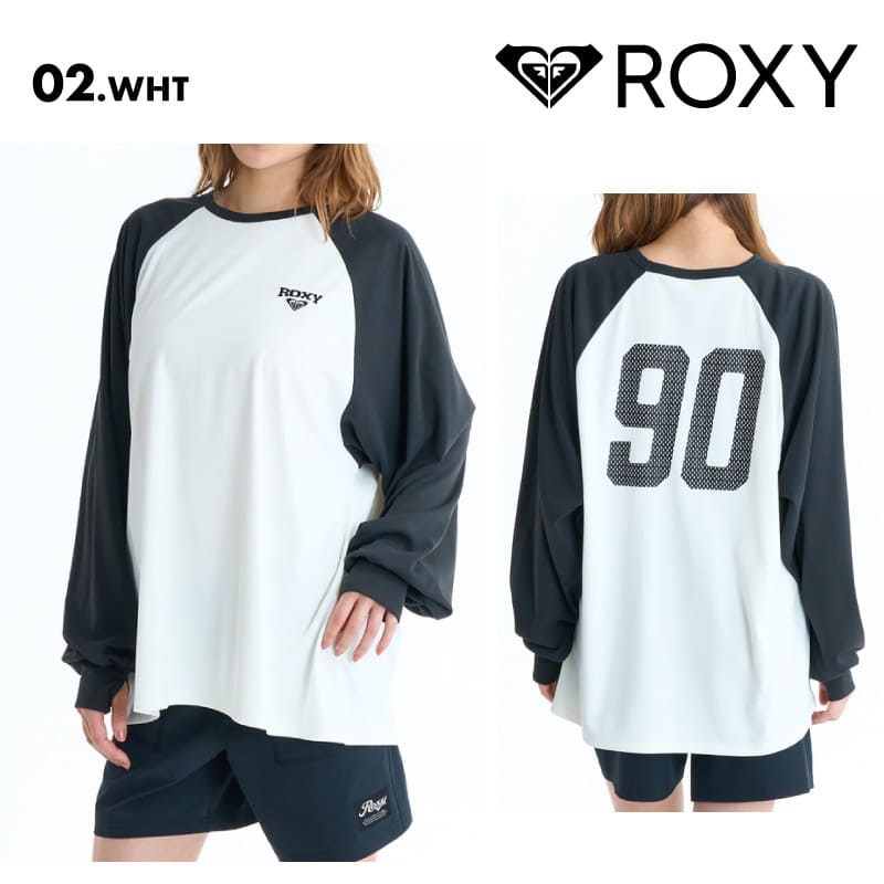 ROXY/ロキシー レディース 長袖 ラッシュガード WAVE CLUB LUSH TEE 26 SPRING RLY261026 ボード 水着 サーフィン Tシャツ 海水浴 ビーチ サムホール おしゃれ ラグラン ロゴ 女性用【メール便発送 26SS-01】