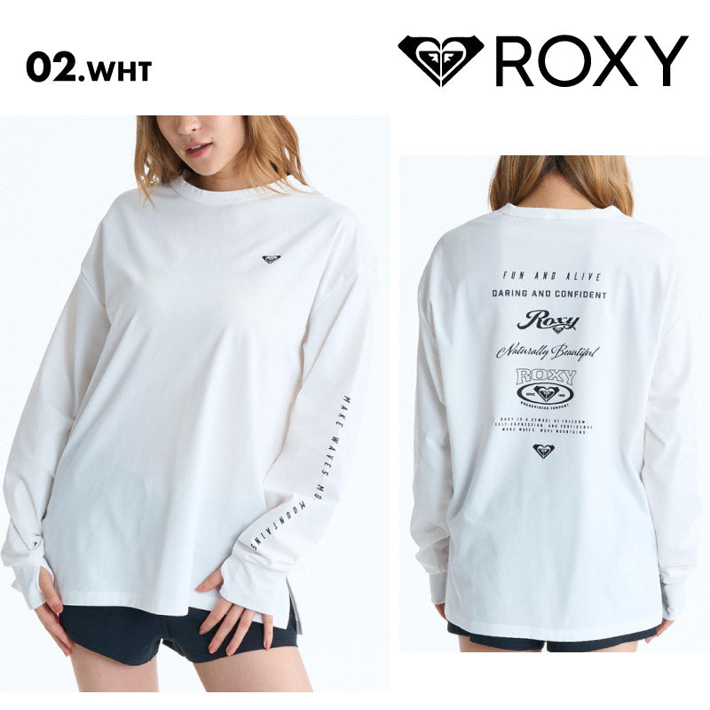 ROXY/ロキシー レディース 長袖 ラッシュガード HISTORICAL LOGO L_S 26 SPRING RLY261036 ボード 水着 サーフィン Tシャツ 海水浴 ビーチ サムホール ゆったり ルーズシルエット 体型カバー 女性用【メール便発送 26SS-01】