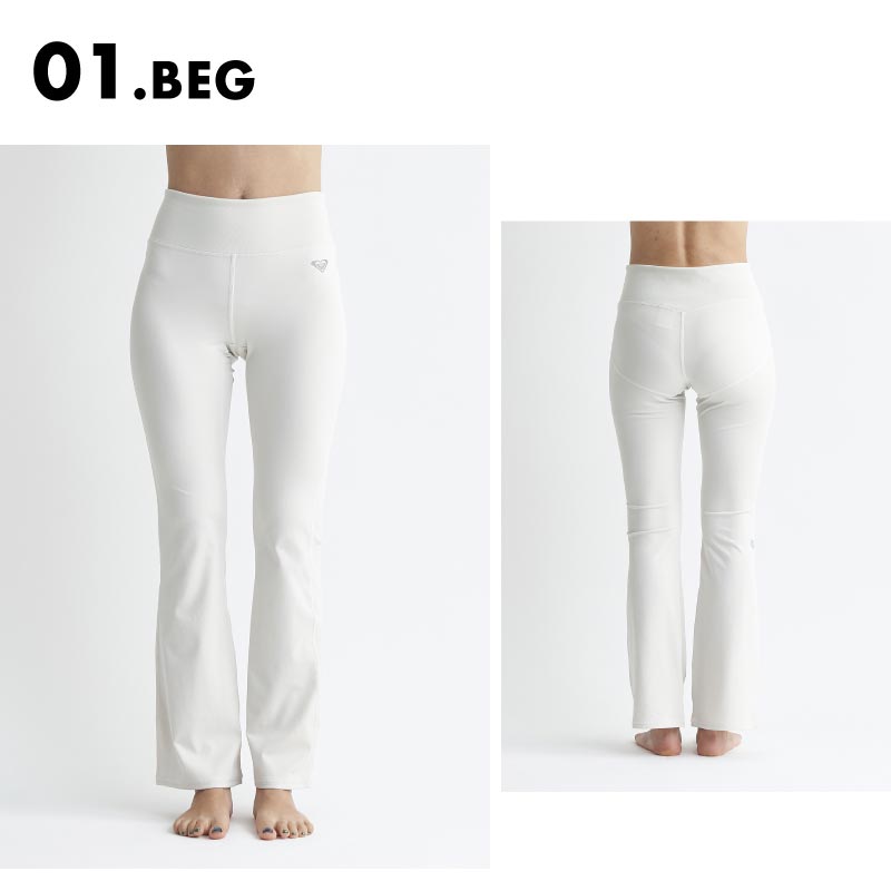 ROXY/ロキシー レディース フレアレギンス SIMPLY CALM FLARE LEGGINGS 2024 SPRING FITNESS RPT241515 速乾 UVカット アクティブ スポーツ 運動着 ランニング 美脚 UVカット ブランド おしゃれ 女性用