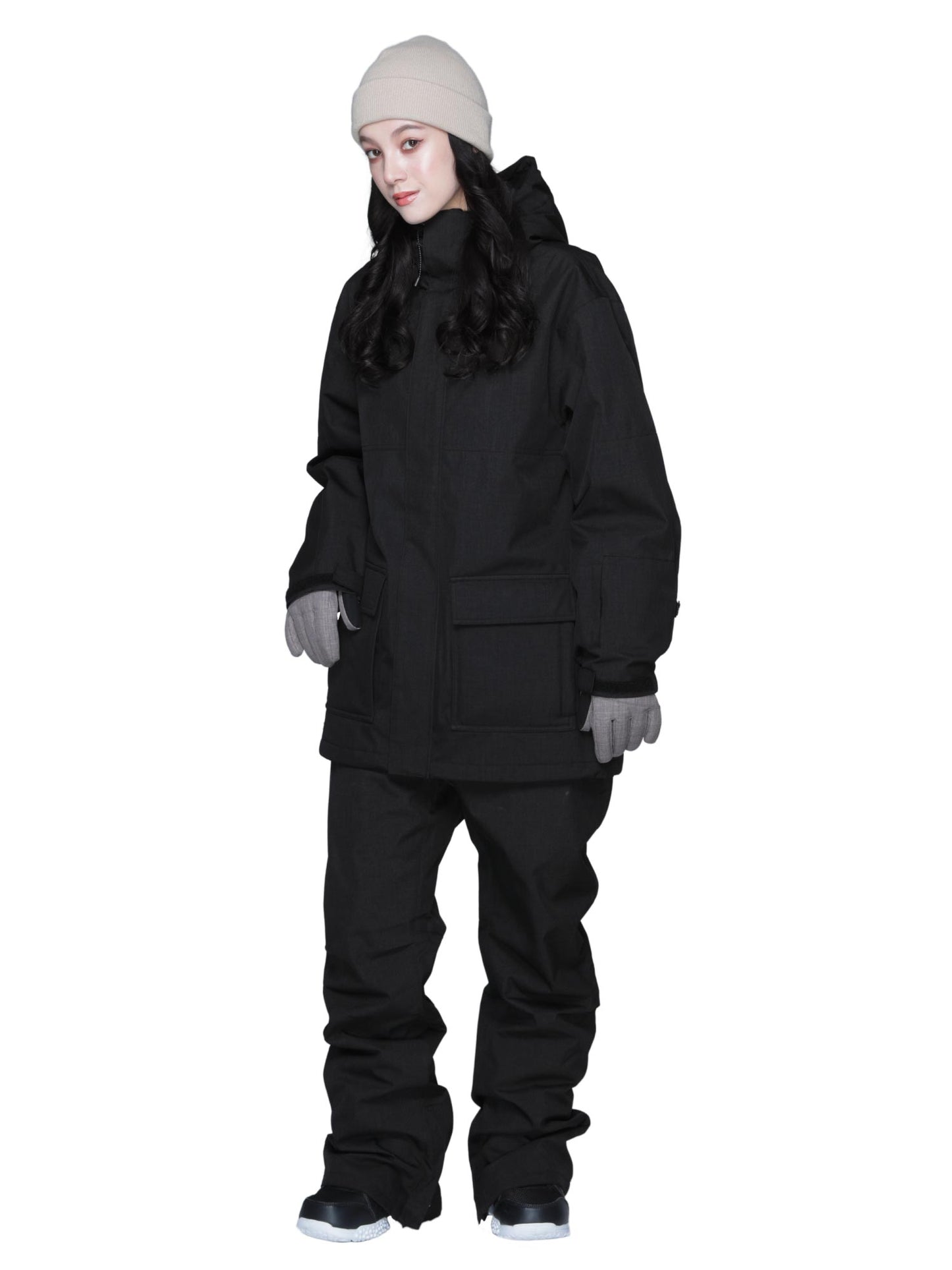 Mountain style top and bottom set snowboard wear Ladies ICEPARDAL ISET-53