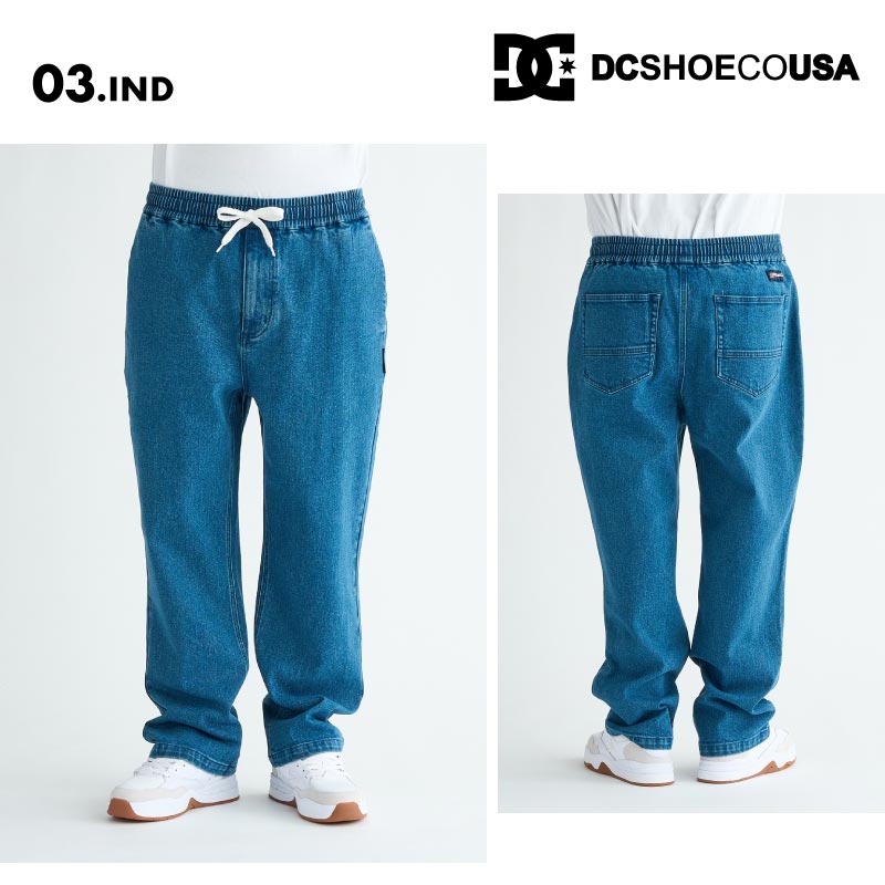 DC SHOES/ディーシー メンズ スケートボード パンツ 25 WIDE PANT 2025 SPRING DPT251073 スケボー ロングパンツ スケートパンツ ボトムス ウエスト紐 ブランド 正規品 シンプル 鍵用コード付き 男性用