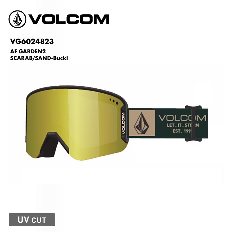 VOLCOM/ボルコム メンズ 平面 ゴーグル AF GARDEN2 SCARAB/SAND-Buckl 2025 SNOW VG6024823 スノボ スノーボード スキー スノー ブランド おしゃれ 男性用