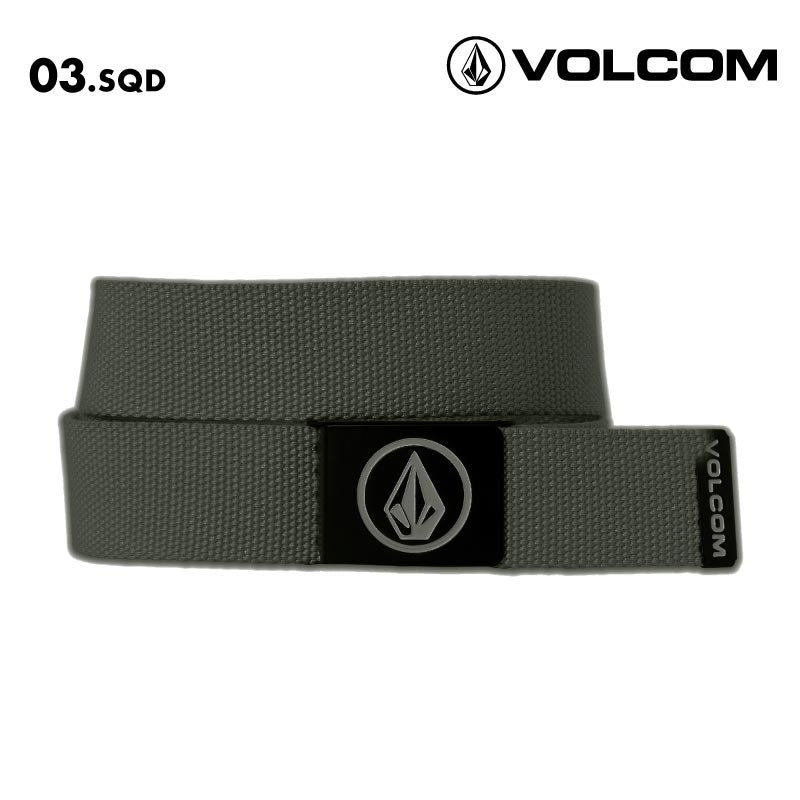 VOLCOM/ボルコム メンズ ベルト CIRCLE STONE WEB BELT 2025 SPRING D5932102 ウェブベルト 丈夫 ミニマル カジュアル シンプル かっこいい おしゃれ ブランド ロゴ 男性用