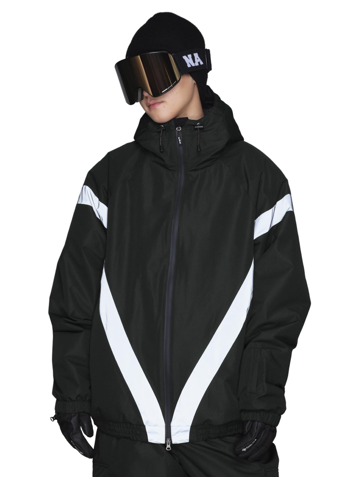 빅 스타일 라인 리플렉터 재킷 스노우 보드웨어 남성 여성 namelessage age-824