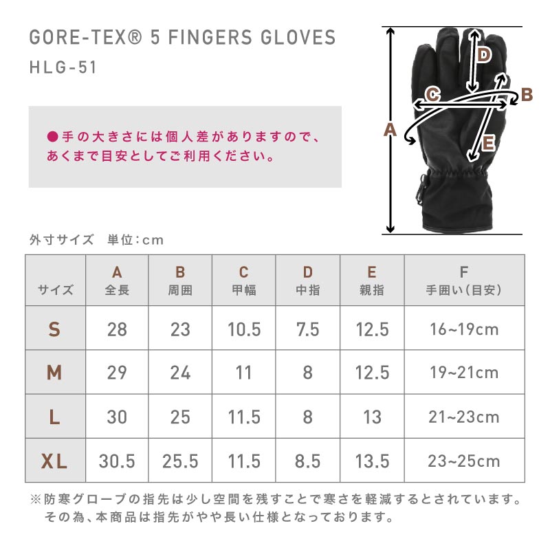 新作 11月下旬納期 ゴアテックス スノーグローブ 5本指 メンズ レディース スノーボード スノボ スキー GORE-TEX 撥水 防風 保温 リーシュコード付 26-27 HELLOID/ヘルロイド HLG-51