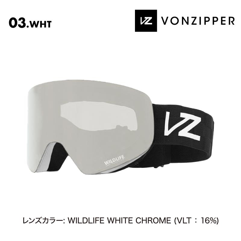 VONZIPPER/ボンジッパー メンズ 平面 スノーゴーグル ENCORE 2025 SNOW BF21M-705 スキーゴーグル スノボゴーグル スノーボードゴーグル 曇り止め UVカット レンズ交換可 ジャパンフィット デュアルストラップ 調光レンズ ブランド 男性用
