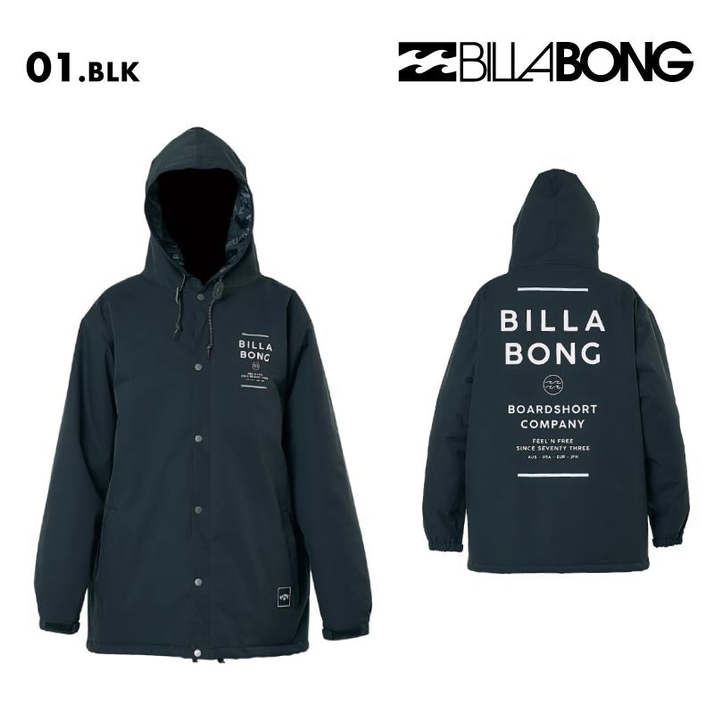 BILLABONG/ビラボン メンズ スノージャケット COACH JACKET 2025 SNOW BF01M-753 スノーウェア スノーボードウェア スノボウェア スキーウェア 上着 アウター 防寒 起毛ポケット ロゴ ブランド 男性用