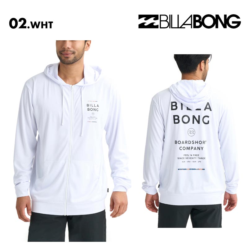 BILLABONG/ビラボン メンズ 長袖 ジップラッシュガード RASH ZIP HOOD 2026 SPRING BG011-855 水着 紫外線対策 日焼け防止 サーフィン 海水浴 ビーチ SUP おしゃれ 水陸両用 正規品 男性用【メール便発送 26SS-02】