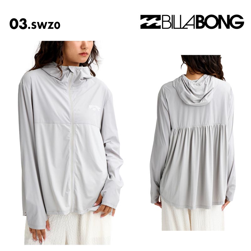 BILLABONG/ビラボン レディース 長袖 ジップラッシュガード UTILITY A LINE ZIP UP PARKA 2026 SPRING BG013-861 水着 紫外線対策 日焼け防止 サーフィン 海水浴 ビーチ SUP おしゃれ 水陸両用 正規品 女性用【メール便発送 26SS-02】