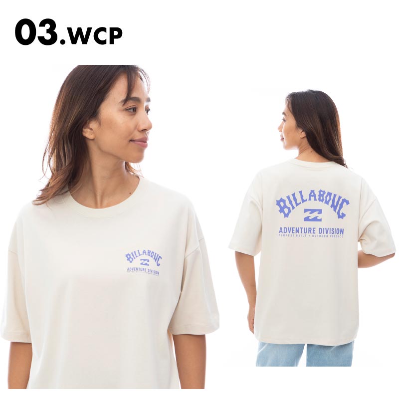 BILLABONG/ビラボン レディース UV半袖Tシャツ ADIV LOGO TEE 2024 SPRING UVカット 吸収速乾 日焼け対策 ティーシャツ 紫外線対策 オシャレ ロゴ BE013-215