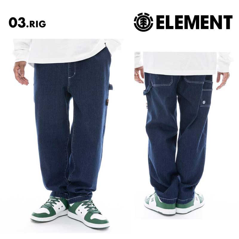 ELEMENT/エレメント メンズ スケートボード ペインターパンツ SHOD PANTS W9 2025 SPRING BF021-701 スケボー ボトムス ワイド ペインターポケット デニム スケートパンツ 男性用