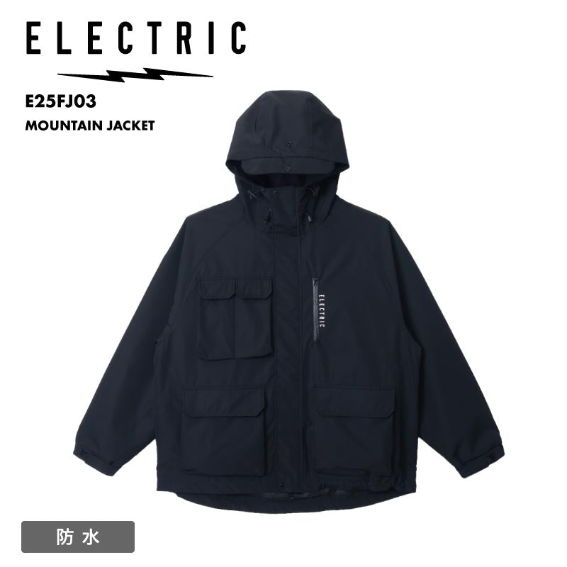 ELECTRIC/エレクトリック メンズ スノージャケット MOUNTAIN JACKET 2025 FALL WINTER E25FJ03 スノーウェア スノーボードウェア スノボウェア スキーウェア 上着 アウター 防寒 シンプル ロゴ ブランド 男性用