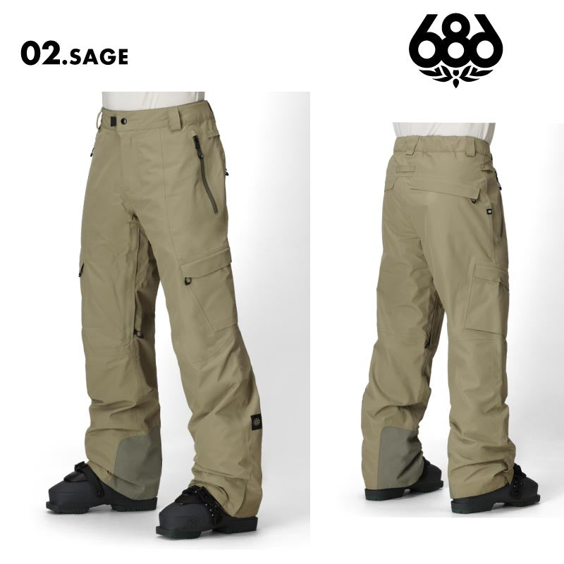 686/シックスエイトシックス メンズ スノーパンツ MENS QUANTUM THERMAGRAPH® PANT 2025-26 WINTER M5WN235 スノーウェア スノーボードウェア スノボウェア スキーウェア ズボン パンツ 防寒 キークリップ ブーツゲイター ブランド 男性用