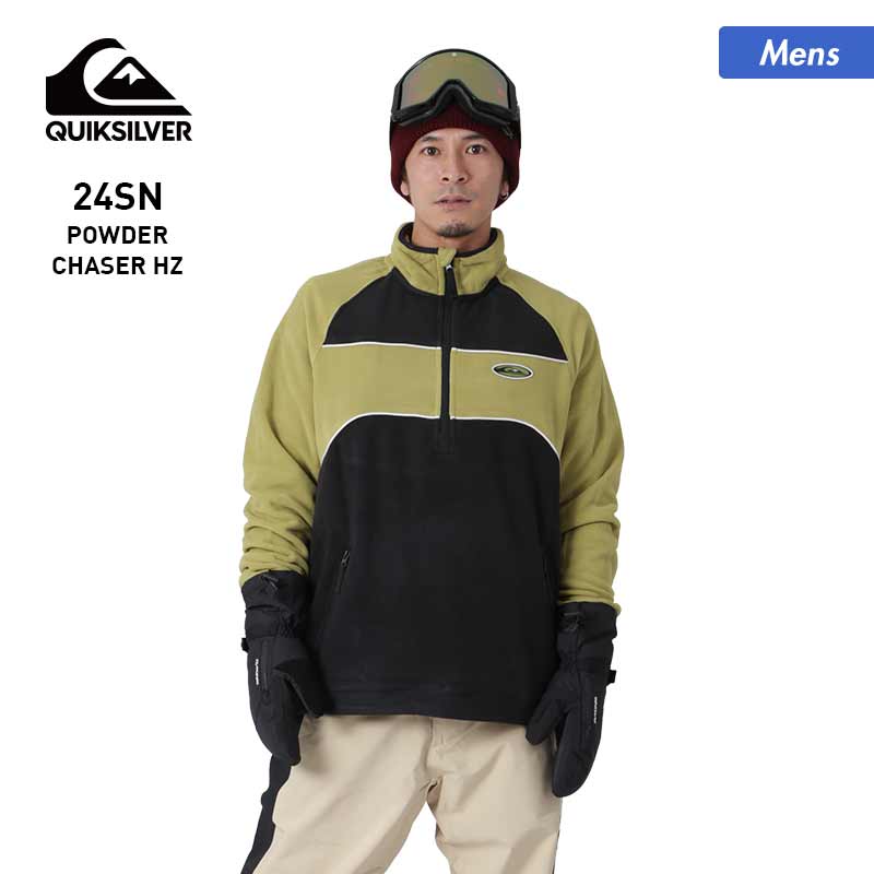 QUIKSILVER/クイックシルバー メンズ ハーフジップ プルオーバー EQYFT04782 プルパーカー スウェット スエット フード付き 上 ロゴ ウインタースポーツ 男性用