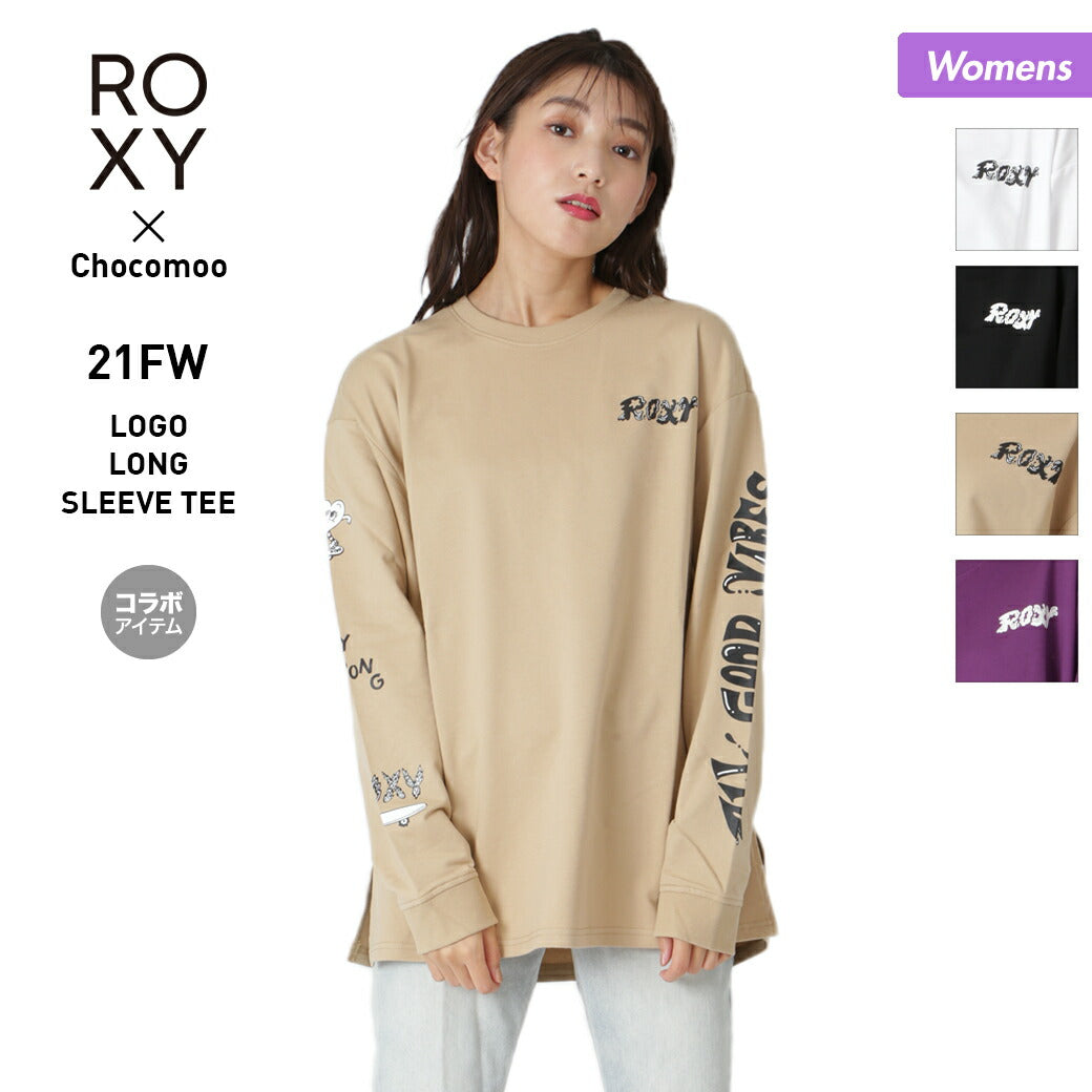 ROXY Women's Long T-shirt RLT214623T Long Sleeve T-shirt Long T Chocomoo  For Women