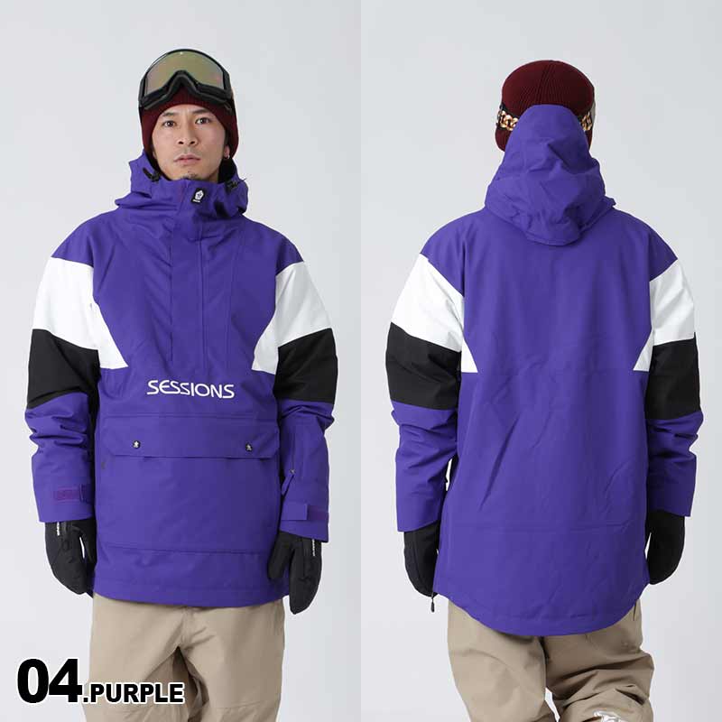 【20周年記念SALE】24,200円→9,990円 SESSIONS/セッションズ メンズ スノーウェア プルオーバージャケット SSFW230013 スノージャケット スノボウェア スノーウェア スキーウェア 上 防寒 ウインタースポーツ アノラック 男性用