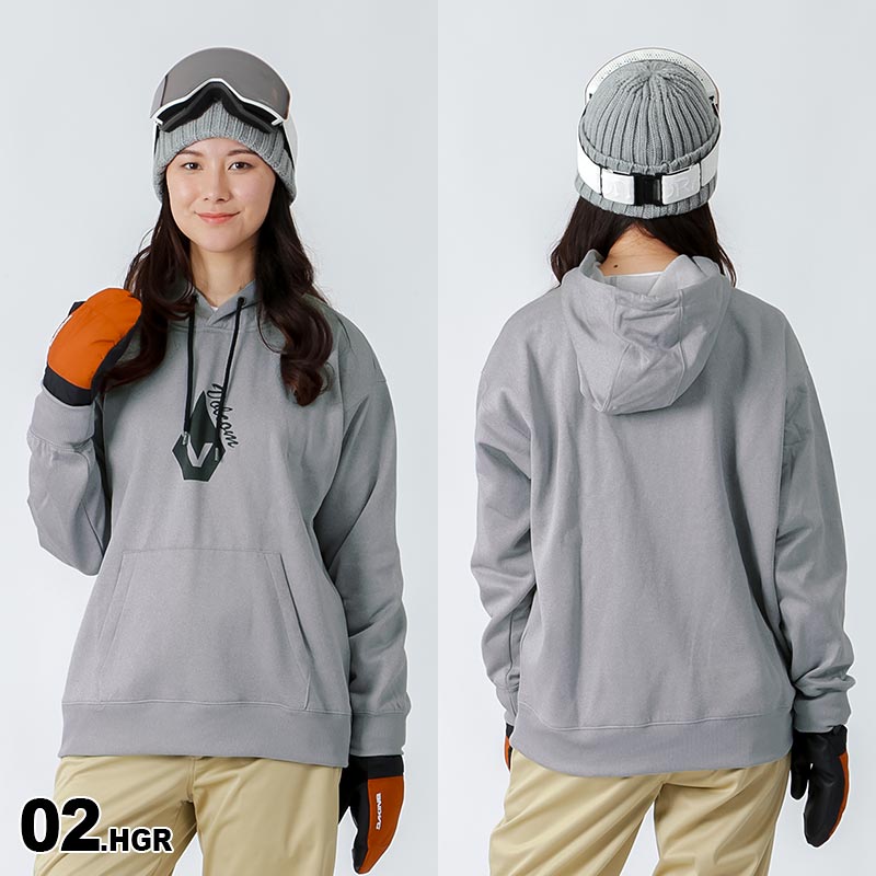 VOLCOM/ボルコム レディース プルオーバー パーカー H4152406 長袖 フード付き スノーウェア インナー スキー スノーボード スノボ 防寒 女性用