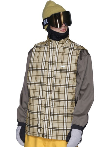 오버 사이즈 퀼트 베스트 스노우 보드웨어 남성 여성 namelessage age-812