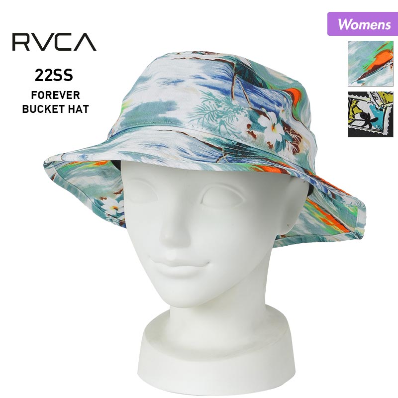 RVCA / 루카 여성 버킷 모자 모자 BC043-902 튤립 모자 흐림 자외선 대책 야외 무늬 여성용