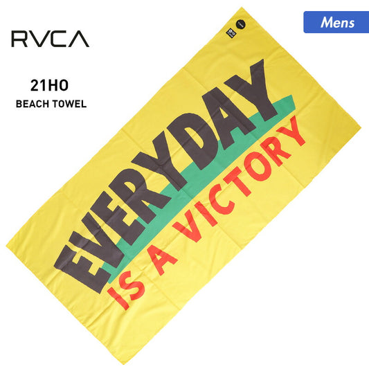 【SALE】 RVCA/ルーカ メンズ  ビーチタオル BB041945 バスタオル たおる 吸水 サウナ スポーツタオル 80×160cm ビーチ 海水浴 プール 男性用