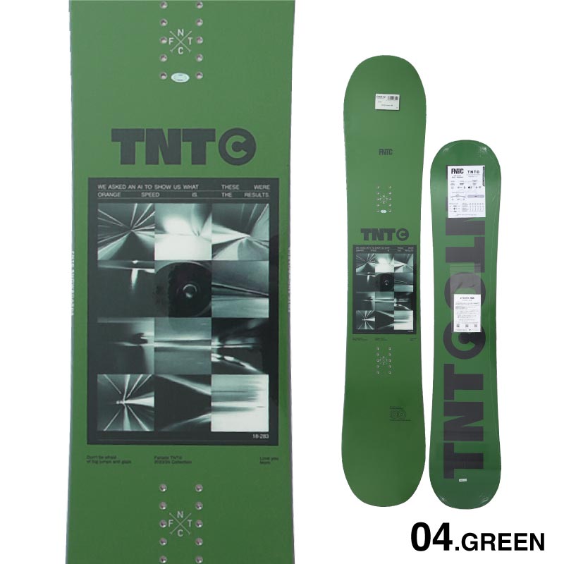 FNTC/エフエヌティーシー メンズ スノーボード 板 本体 TNT_C ハイブリッドキャンバー カービング トリック グラトリ ターン 初心者 中級者 向け スノボ 男性用