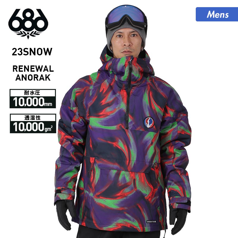 686/Six Eight Six Men's Snowboard Wear Jacket M2W116_Gra Snow Wear Snowboard Wear Snow Jacket Top Pullover Top Ski Wear Wear For Men