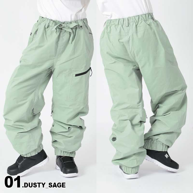 686/シックスエイトシックス レディース スノージブパンツ M3WN410 スノーパンツ ベンチレーション付き スノボウェア スノーウェア ワイド オーバー