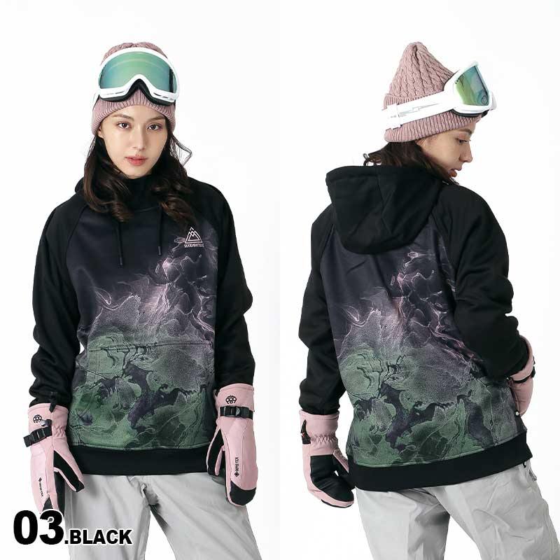 686/シックスエイトシックス レディース 撥水パーカー M3WNCS304 フード付パーカー スノボウェア インナー スキーウェア 上 防寒 撥水加工 裏起毛 ウインタースポーツ スノーウェア 女性用