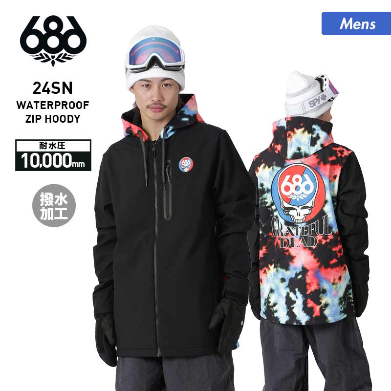 686/シックスエイトシックス メンズ 撥水パーカー M3WNCS104 長袖 フード付き スノーウェア インナー スキー スノーボード スノボ 防寒 男性用