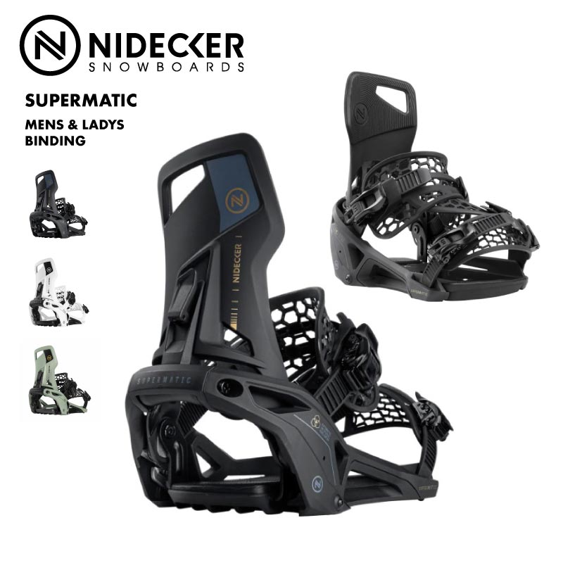 NIDECKER/ナイデッカー メンズ&レディース バインディング SUPERMATIC 2024-25 SNOW SUPERMATIC スノボ スノーボード ブランド おしゃれ 男性用