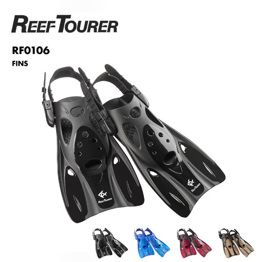 REEF TOURER/リーフツアラー メンズ レディース スノーケリング フィン 軽量 スノーケリング シュノーケリング 24SS RF0106 男女兼用 しっかり推進 スレ防止 人気 ダイビング 海水浴 海 ブランド ロゴ