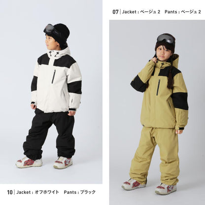 スノーボードウェア キッズ 上下セット キッズ ジュニア スキーウェア 中綿入り 撥水 防寒 25-26モデル PONTAPES/ポンタぺス PJS-113