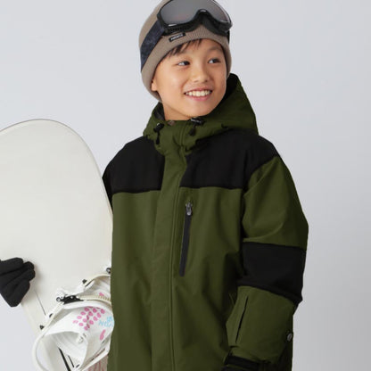 スノーボードウェア キッズ ジャケット単品 ジュニア スキーウェア 中綿入り 撥水 防寒 15cmサイズ調整可 25-26モデル PONTAPES/ポンタぺス PPJJ-1202