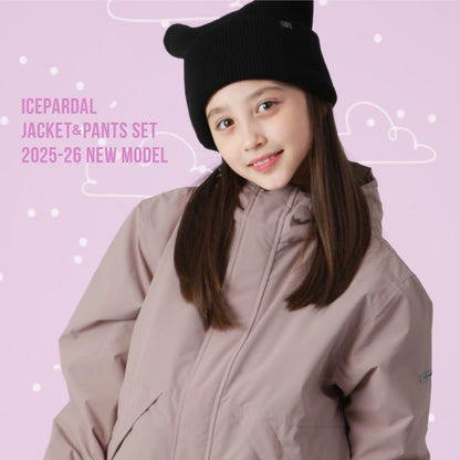[15~20カラー] スノーボードウェア キッズ ジュニア スキーウェア 上下セット 15cmサイズ調整可 中綿入り 撥水 防寒 25-26モデル ICEPARDAL/アイスパーダル IJS-889MJ