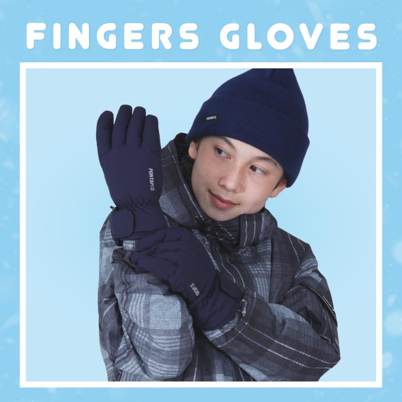スノーボード グローブ キッズ スノボ スキー スノー 雪遊び 手袋 5本指 防寒 撥水 防水 PONTAPES/ポンタぺス PJR-102 [メール便対応]