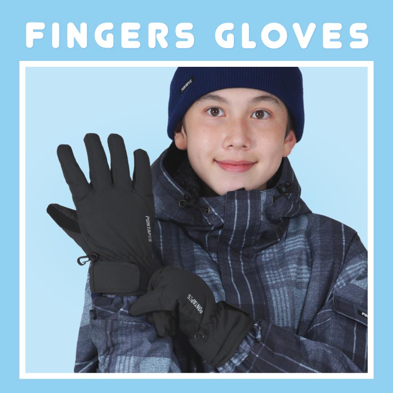 スノーボード グローブ キッズ スノボ スキー スノー 雪遊び 手袋 5本指 防寒 撥水 防水 PONTAPES/ポンタぺス PJR-102 [メール便対応]