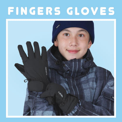 スノーボード グローブ キッズ スノボ スキー スノー 雪遊び 手袋 5本指 防寒 撥水 防水 PONTAPES/ポンタぺス PJR-102 [メール便対応]