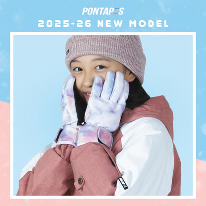 スノーボード グローブ キッズ スノボ スキー スノー 雪遊び 手袋 5本指 防寒 撥水 防水 PONTAPES/ポンタぺス PJR-102 [メール便対応]