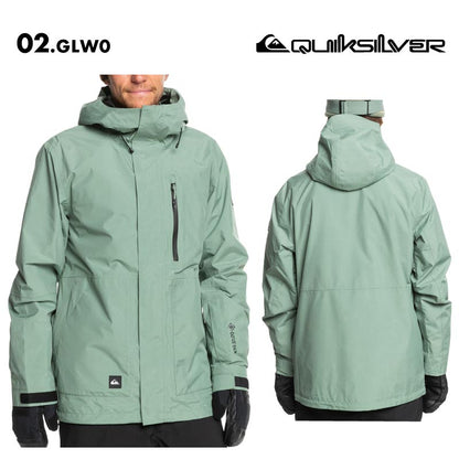 QUIKSILVER/クイックシルバー メンズ GORE-TEX スノージャケット MISSION JK 2024-25 SNOW EQYTJ03487 スノーウェア スノボウェア スノーボードウェア スキーウェア ボードウェア ブランド おしゃれ 男性用