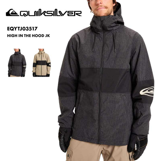 QUIKSILVER/クイックシルバー メンズ スノージャケット HIGH IN THE HOOD JK 2025-26SNOW EQYTJ03517 スノーウェア スノー スキー スノボ スノーボード ウインタースポーツ パスポケット メディアポケット ゴーグルポケット 男性用