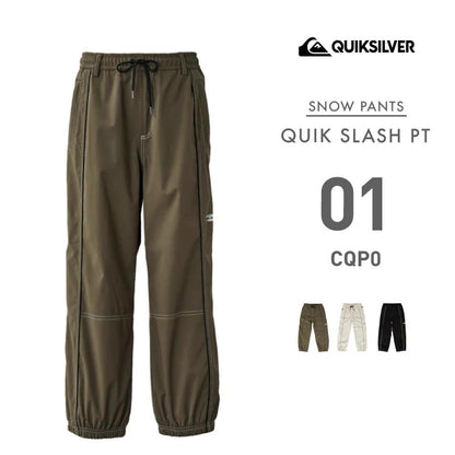 QUIKSILVER/クイックシルバー メンズ スノーパンツ QUIK SLASH PT 2024-25 SNOW QPT243413 スキーウェア スノーウェア スノボウェア ボードウェア フード ウエストゴム 防寒 撥水 ズボン バギーパンツ 男性用